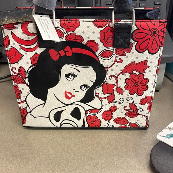 Disney Handbags - Disney Snow White Floral Red and Black Tote